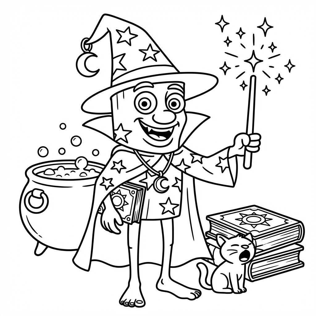 Desenho do Tung Tung Tung Sahur para colorir