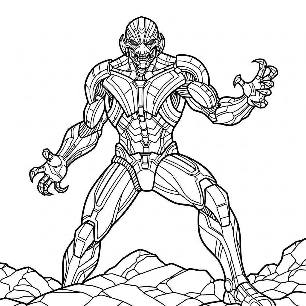 Desenho do Ultron Vingadores para Colorir