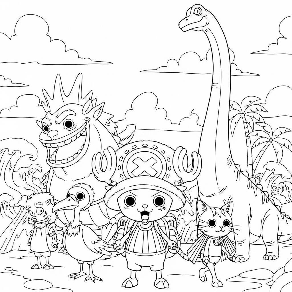 Coloriage Animaux One Piece
