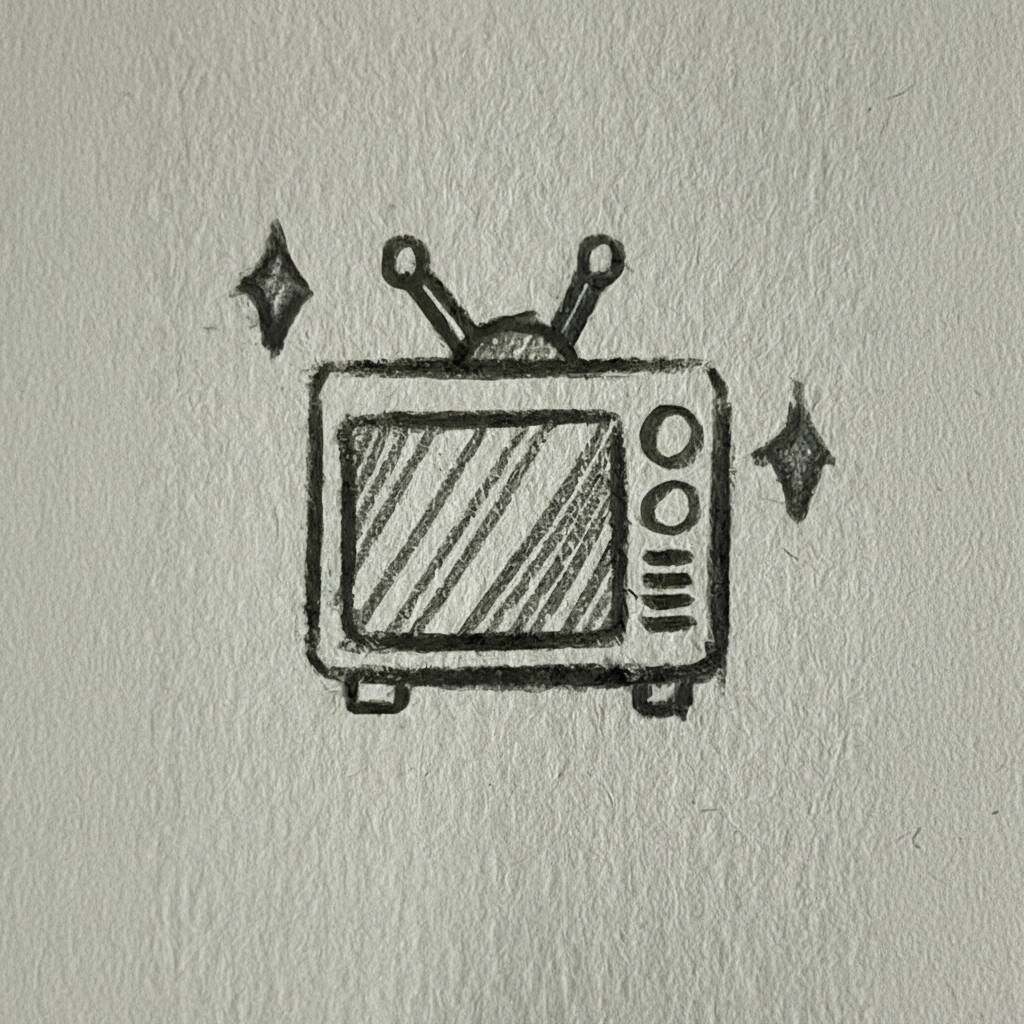 Desenho fácil de uma televisão para colorir