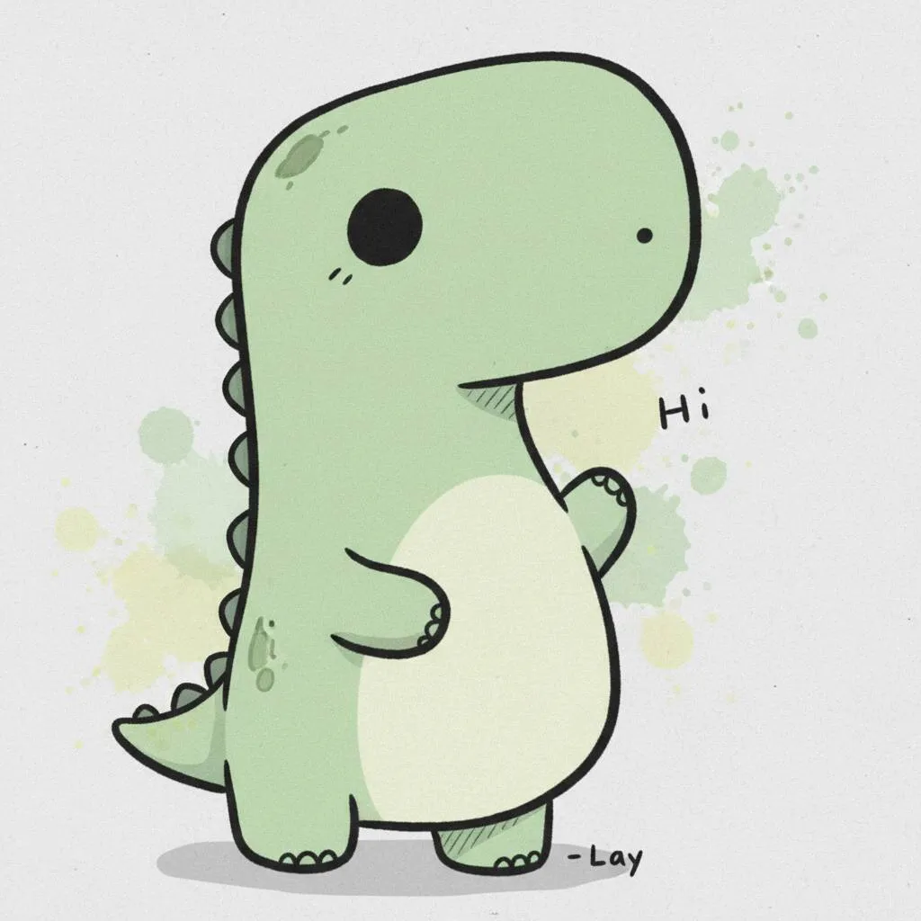 Coisas para Desenhar: Dinossauro Fofo e Amigável Dinossauro Fofo e Amigável para colorir