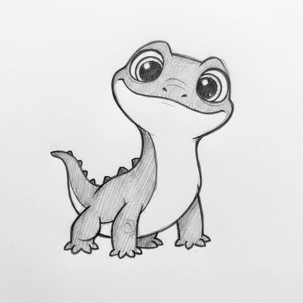 Dragãozinho Fofo e Sorridente para colorir