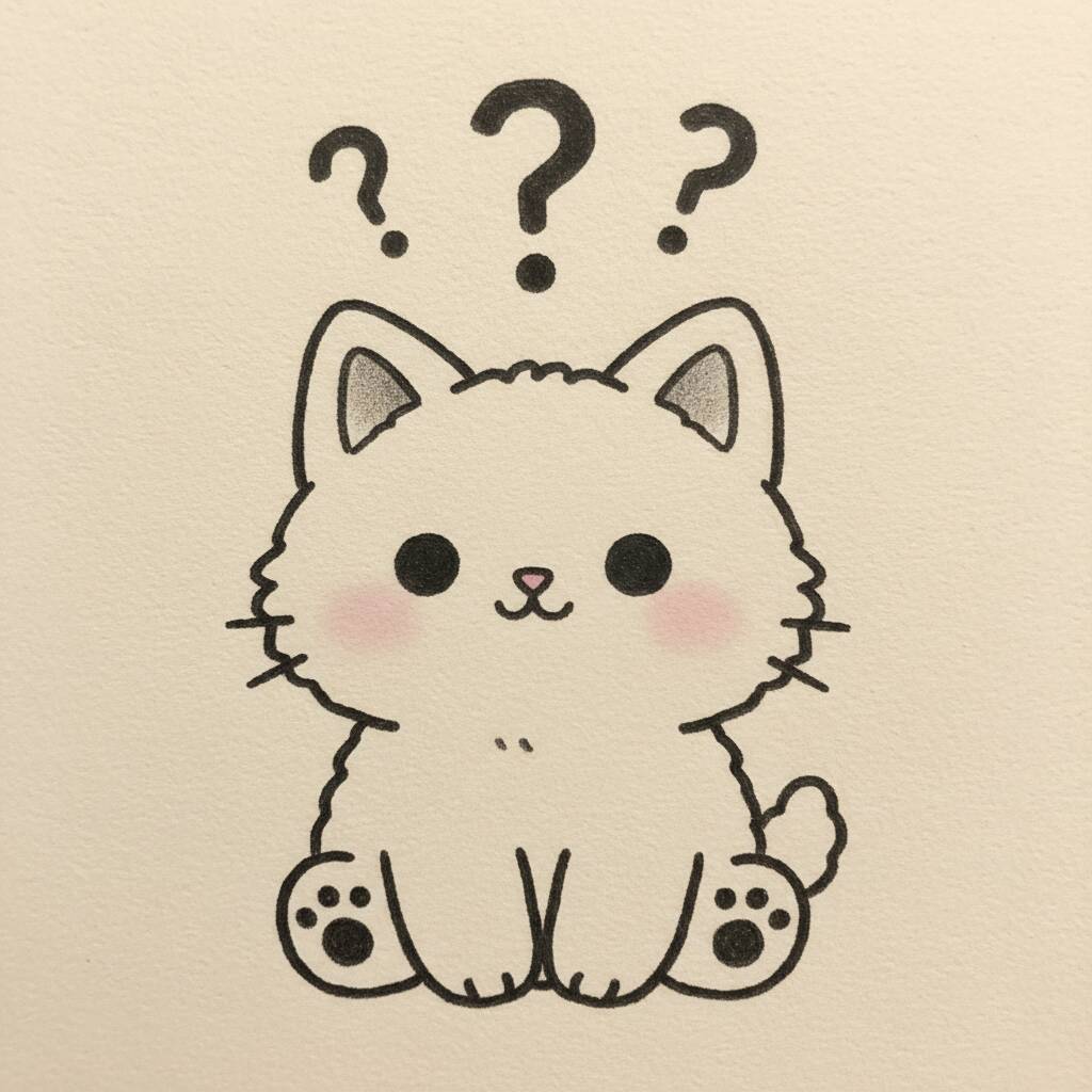 Gato Fofo e Curioso para colorir