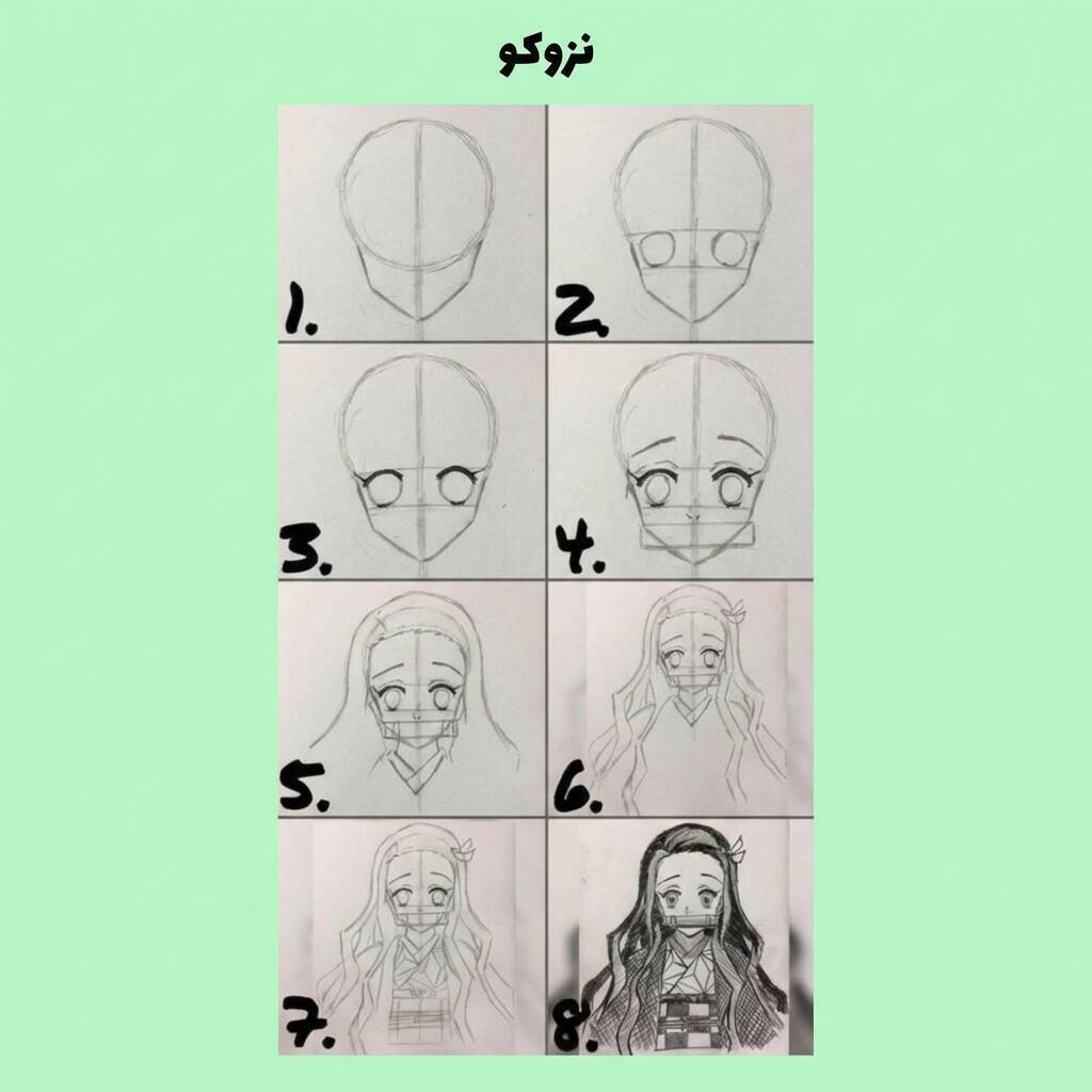 Ilustração passo a passo de como desenhar uma personagem de anime