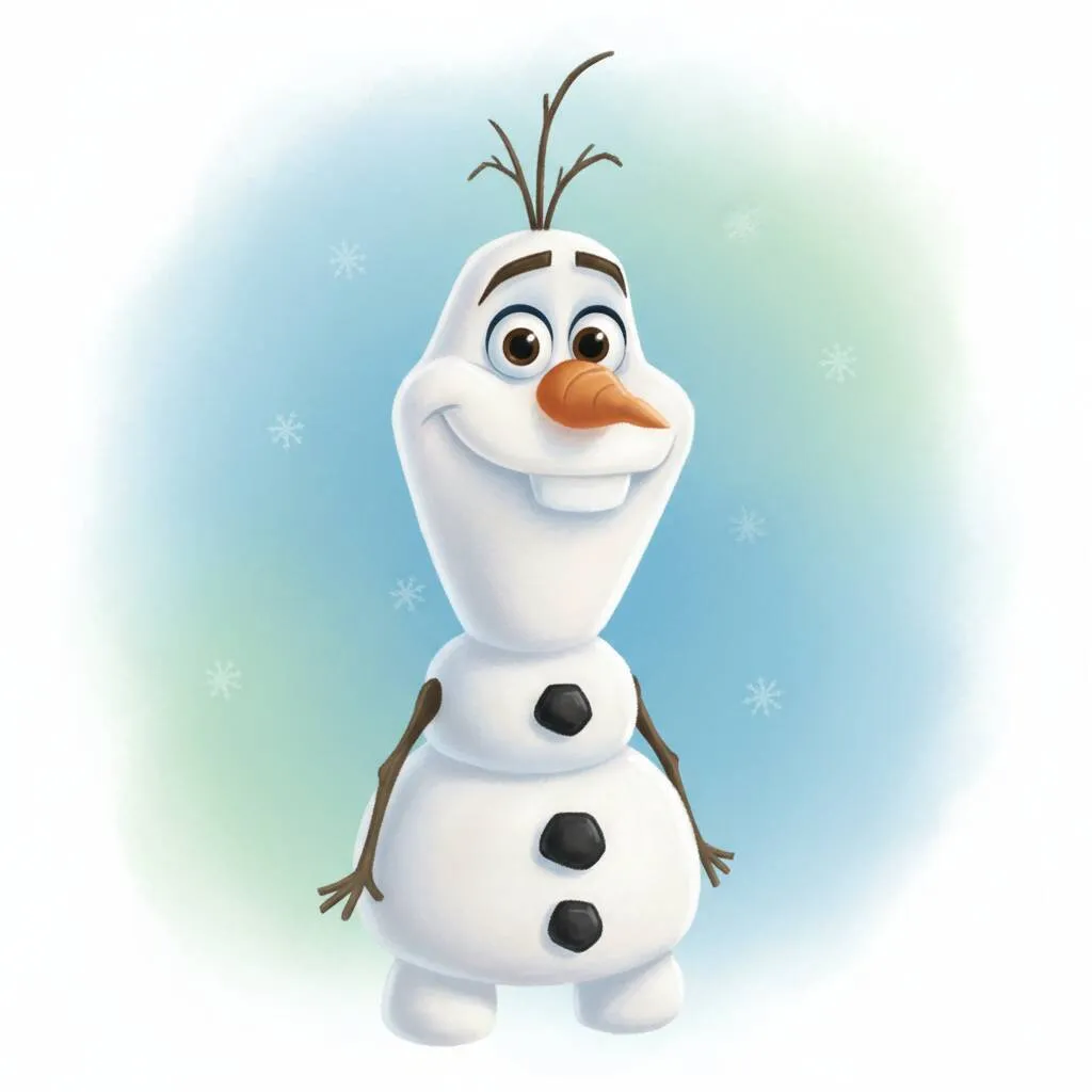 Olaf, o Boneco de Neve Divertido para colorir