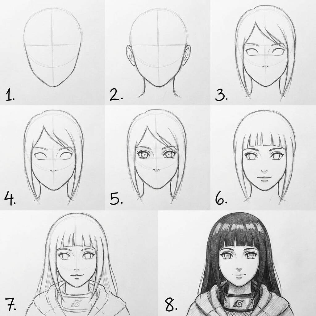 Passo a passo para desenhar um personagem em várias etapas