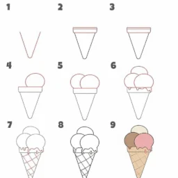 Passo a passo para desenhar um sorvete