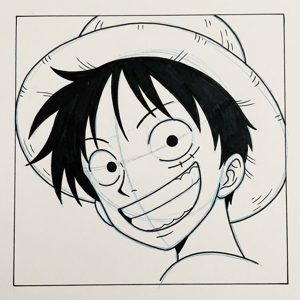 Personagem divertido com chapéu em uma página para colorir