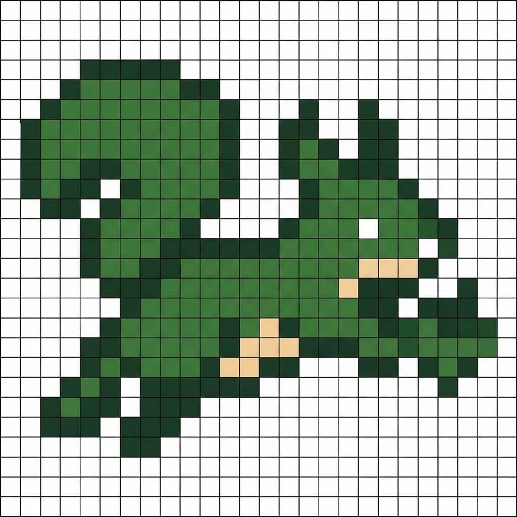 Pixel Art Fácil com desenho de Esquilo para colorir