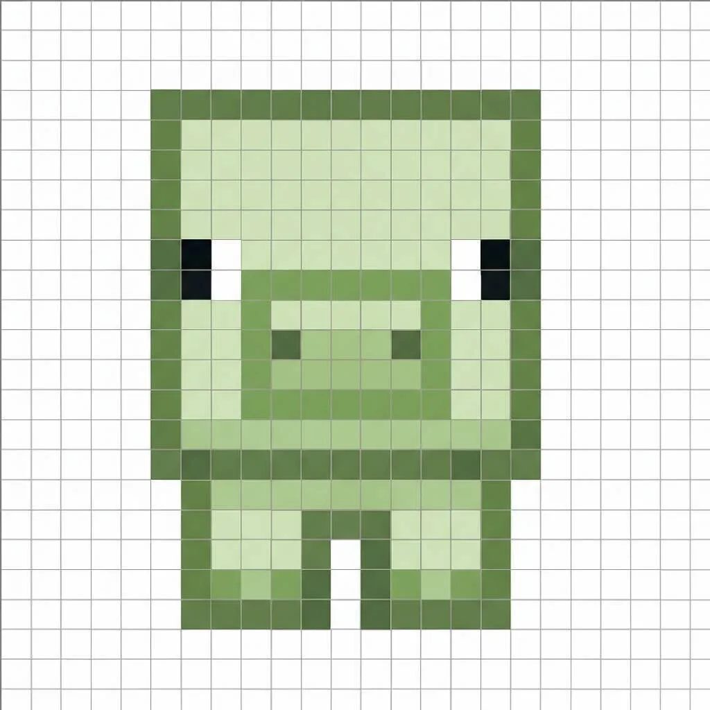 Pixel Art de Minecraft com desenho de porco