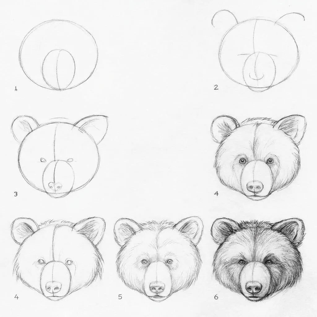 Tutorial de como desenhar um urso passo a passo